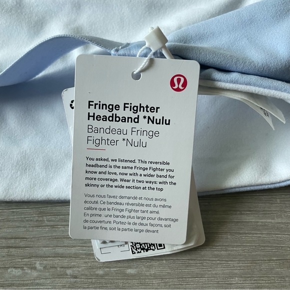 Lululemon Fringe Fighter Headband *Nulu - Pastel Blue/White - Picture 7 of 8
